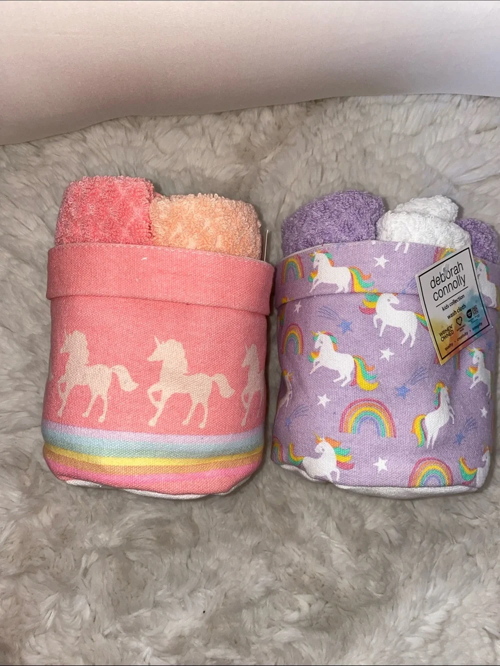 🪸 Bundle of Unicorn Mystic Washcloth Baskets